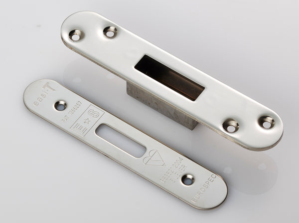 Eurospec - Forend Strike & Fixing Pack - LDB - Radius - Bright Stainless Steel - FSF5012BSS/R