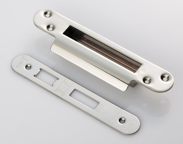 Eurospec - Forend Strike & Fixing Pack - LSB - Radius - Bright Stainless Steel - FSF5013BSS/R