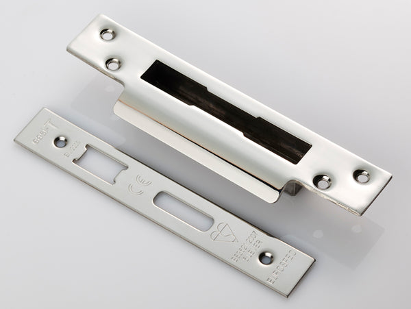 Eurospec - Forend Strike & Fixing Pack - LSB - Square - Bright Stainless Steel - FSF5013BSS