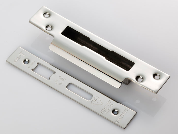 Eurospec - Forend Strike & Fixing Pack - LSB - Square - Bright Stainless Steel - FSF5013BSS