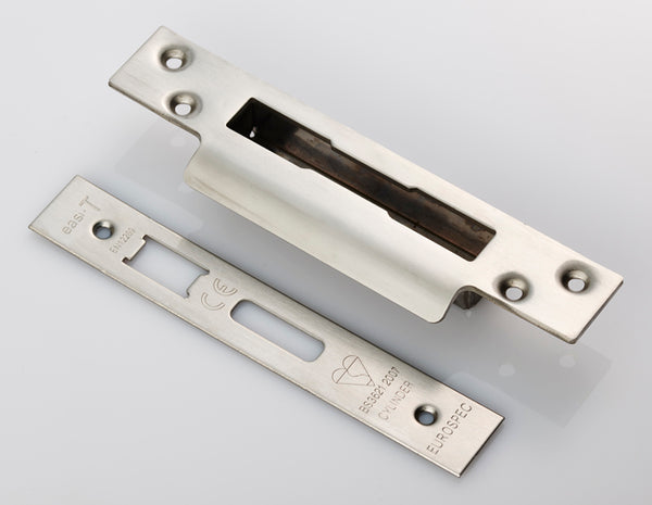 Eurospec - Forend Strike & Fixing Pack - Esbl - Square - Satin Stainless Steel - FSF5020SSS