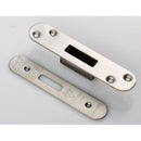 Eurospec - Forend Strike & Fixing Pack To Suit Bs8621 Cylinder Deadlock - Radius - Satin Stainless Steel - FSF5029SSS/R - Choice Handles