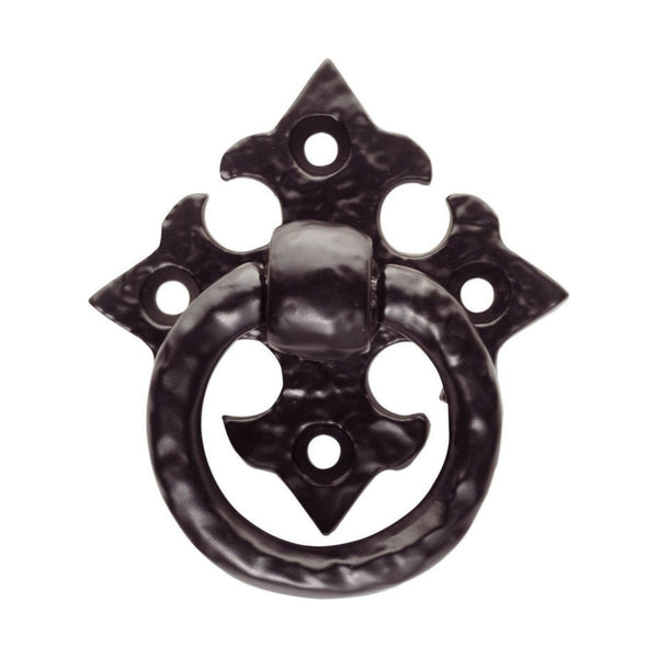 Carlisle Brass - Ring Pull on Gothic Cross Backplate 59mm - Black Antique - FTD1044BA - Choice Handles