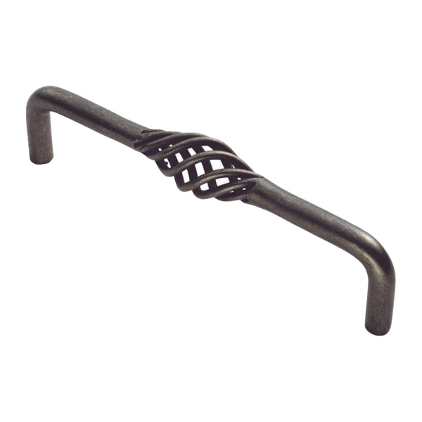 Carlisle Brass - Steel Cage Pull Handle 128mm - Antique Steel - FTD1240AAS - Choice Handles