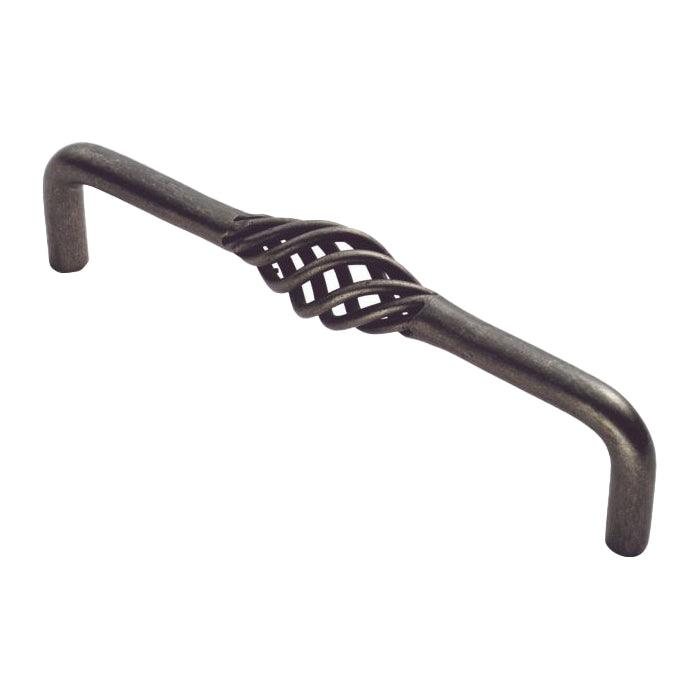 Carlisle Brass - Steel Cage Pull Handle 128mm - Antique Steel - FTD1240AAS - Choice Handles