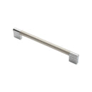 Carlisle Brass - Keyhole Handle 192mm - Satin Nickel / Polished Chrome - FTD470DSNCP - Choice Handles