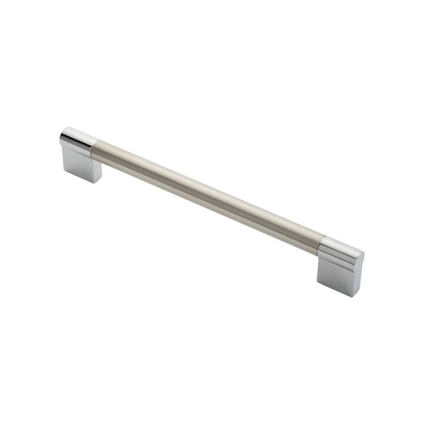 Carlisle Brass - Keyhole Handle 192mm - Satin Nickel / Polished Chrome - FTD470DSNCP - Choice Handles