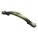 Carlisle Brass - Stepped Edge Bow Handle 76mm - Antique Burnished Brass - FTD505ABB - Choice Handles