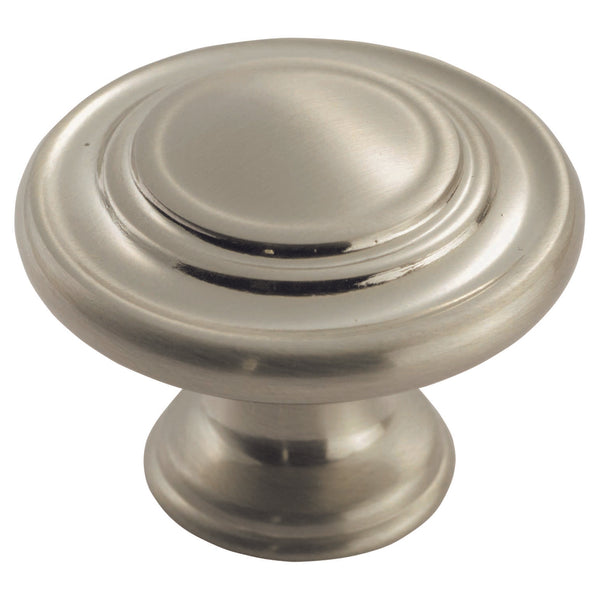 Carlisle Brass - Traditional Pattern Knob 34mm - Satin Nickel - FTD515SN - Choice Handles
