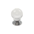 Carlisle Brass - Clear Ball Knob 27mm - Clear Translucent Chrome - FTD690ACTC - Choice Handles