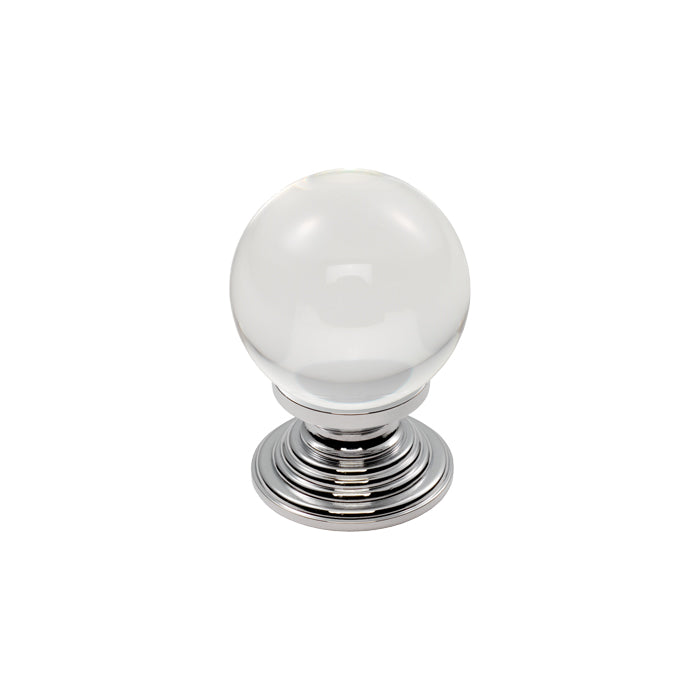 Carlisle Brass - Clear Ball Knob 27mm - Clear Translucent Chrome - FTD690ACTC - Choice Handles
