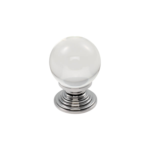 Carlisle Brass - Clear Ball Knob 32mm - Clear Translucent Chrome - FTD690BCTC - Choice Handles