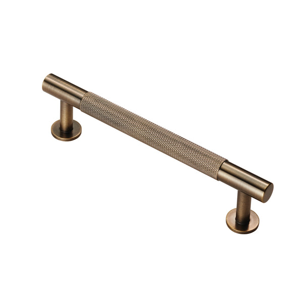 Carlisle Brass - FTD Knurled Pull Handle 128mm c/c - Antique Brass - FTD700BAB - Choice Handles