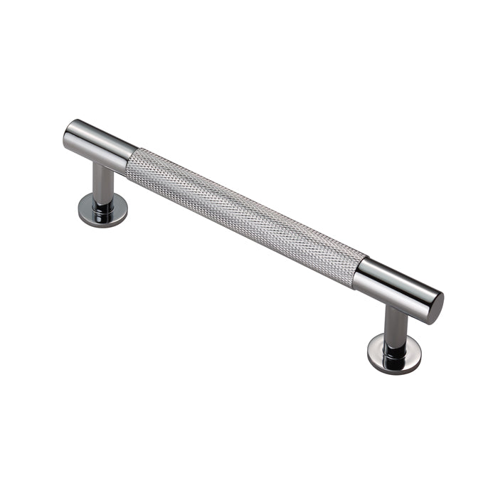 Carlisle Brass - FTD Knurled Pull Handle 128mm c/c - Polished Chrome - FTD700BCP - Choice Handles