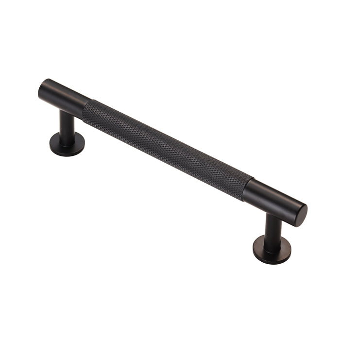 Carlisle Brass - FTD Knurled Pull Handle 128mm c/c - Matt Black - FTD700BMB - Choice Handles