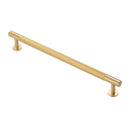 Carlisle Brass - FTD Knurled Pull Handle 224mm c/c - Satin Brass - FTD700ESB - Choice Handles