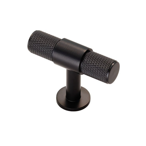 Carlisle Brass - Knurled T-bar Knob 50mm - Matt Black - FTD701MB - Choice Handles