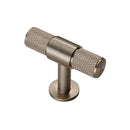 Carlisle Brass - Knurled T-bar Knob 50mm - Satin Nickel - FTD701SN - Choice Handles