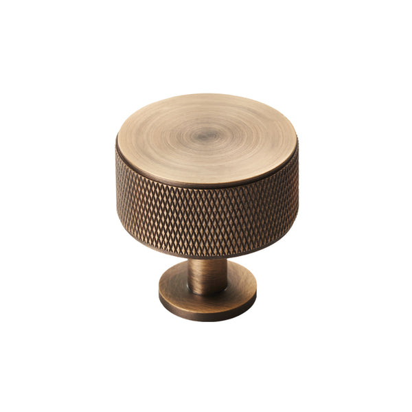 Carlisle Brass - Knurled Radio Knob 35mm - Antique Brass - FTD703AB - Choice Handles