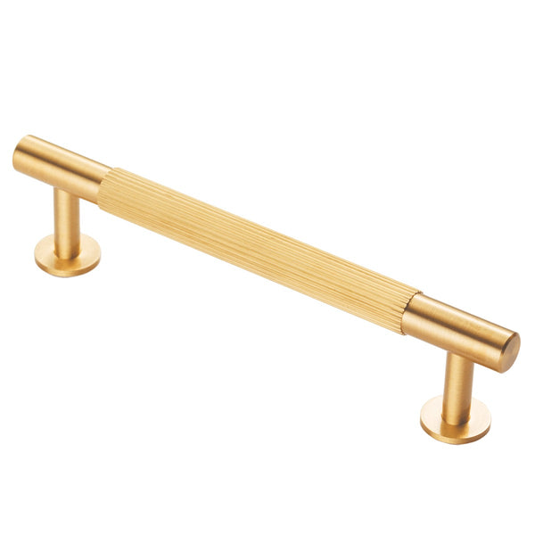 Carlisle Brass - Lines Pull Handle 128mm c/c - Satin Brass - FTD710BSB - Choice Handles