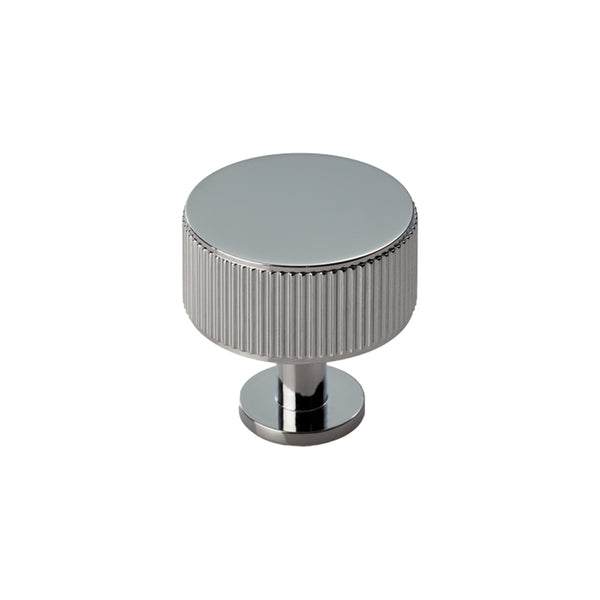 Carlisle Brass - Lines Radio Knob Antique Brass 35mm - Polished Chrome - FTD713CP - Choice Handles