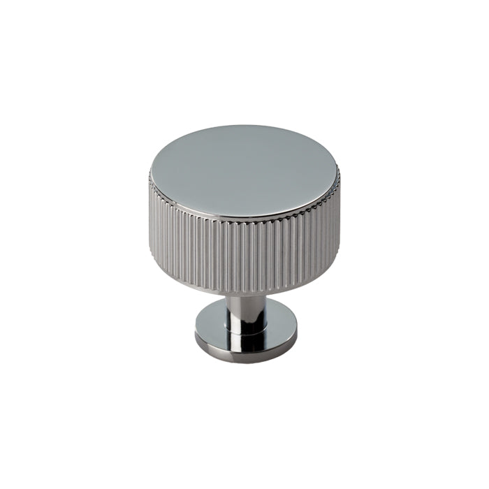 Carlisle Brass - Lines Radio Knob Antique Brass 35mm - Polished Chrome - FTD713CP - Choice Handles