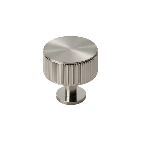 Carlisle Brass - Lines Radio Knob Antique Brass 35mm - Satin Nickel - FTD713SN - Choice Handles
