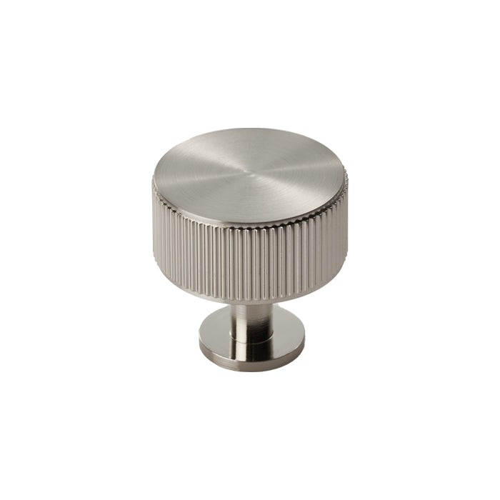 Carlisle Brass - Lines Radio Knob Antique Brass 35mm - Satin Nickel - FTD713SN - Choice Handles