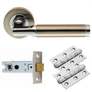 Carlisle Brass - Belas Lever on Rose Latch Pack - Satin Nickel / Polished Chrome - GK006SNCP/INTB - Choice Handles