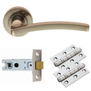 Carlisle Brass - Tavira Lever on Rose Latch Pack - Satin Nickel - GK009SN/INTB - Choice Handles