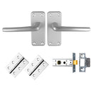 Carlisle Brass - CONTRACT ALUMINIUM LATCH PACK - Satin Anodised Aluminium - GK3002SAA/INTB - Choice Handles