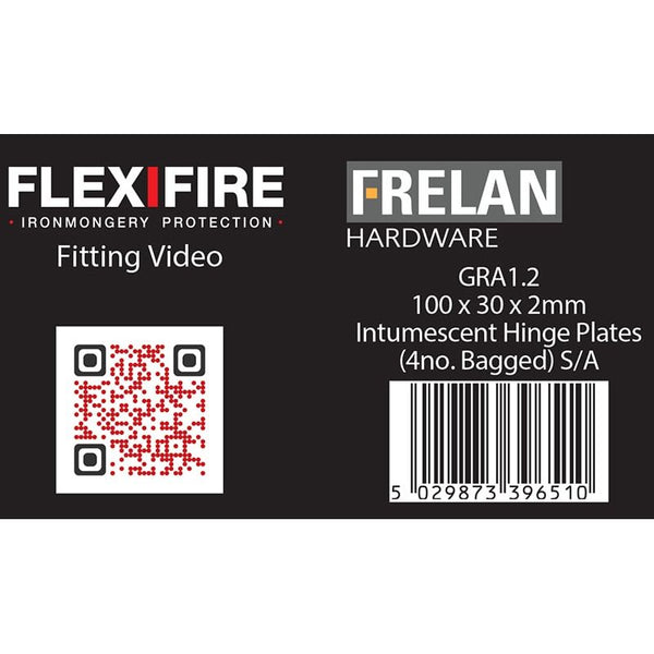 Intumscent Kits for 102mm Square Hinges Pack of Four 2mm 60 Minute - GRA1.2 - Choice Handles