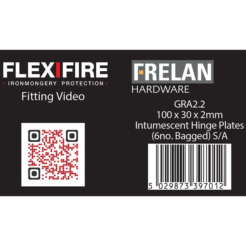 Intumescent Kits for 102mm Square Hinges Pack of Six 2mm 60 minute - GRA2.2 - Choice Handles