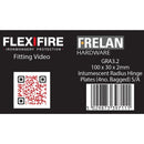 Intumscent Kits for 102mm Radiused Hinges Pack of Four 2mm 60 Minute - GRA3.2 - Choice Handles