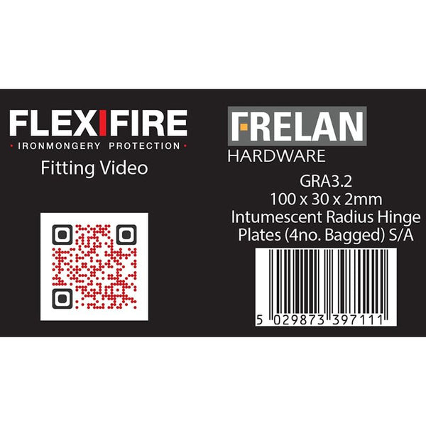 Intumscent Kits for 102mm Radiused Hinges Pack of Four 2mm 60 Minute - GRA3.2 - Choice Handles