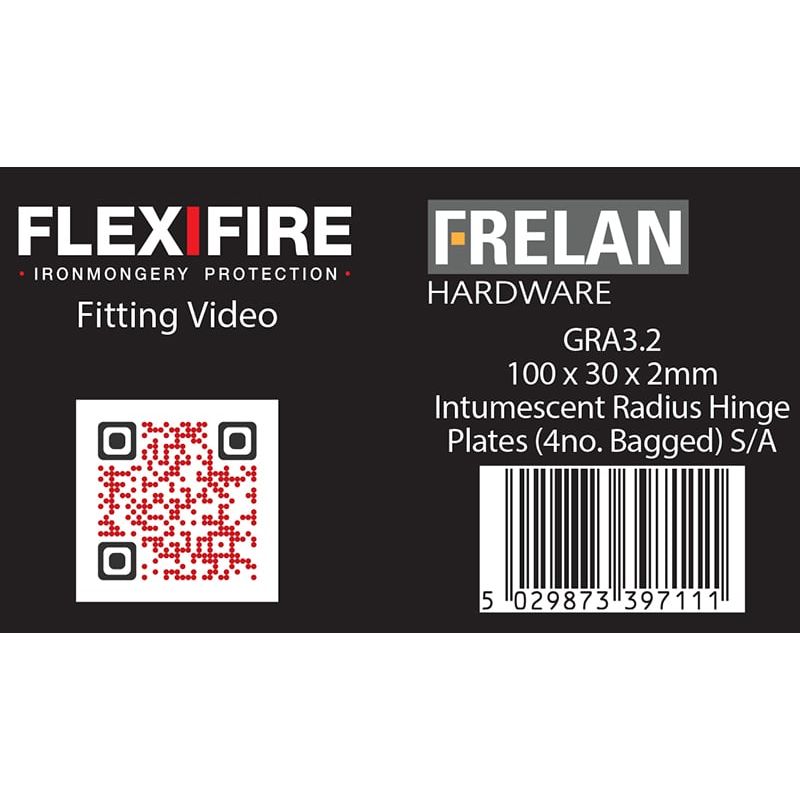 Intumscent Kits for 102mm Radiused Hinges Pack of Four 2mm 60 Minute - GRA3.2 - Choice Handles