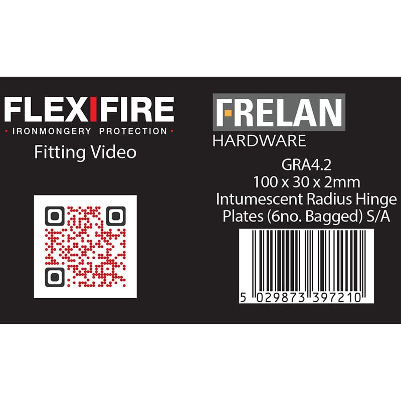 Intumescent Kits for 102mm Radiused Hinges Pack of Six 2mm 60 Minute - GRA4.2 - Choice Handles