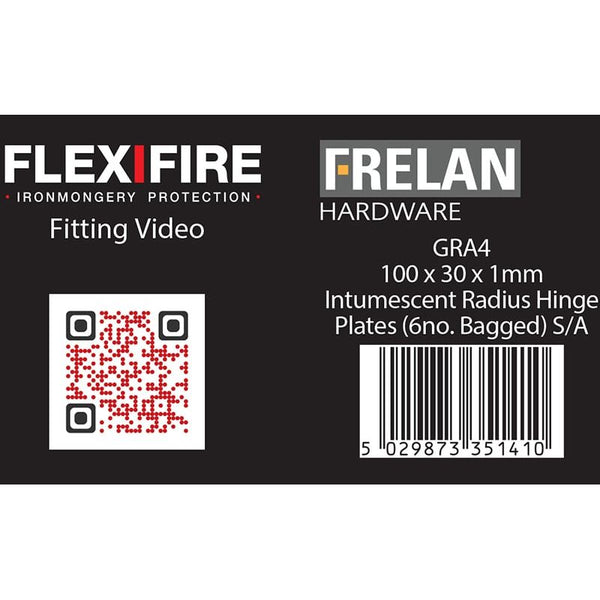 Intumescent Kits for 102mm Radiused Hinges Pack of Six 1mm 30 Minute - GRA4 - Choice Handles