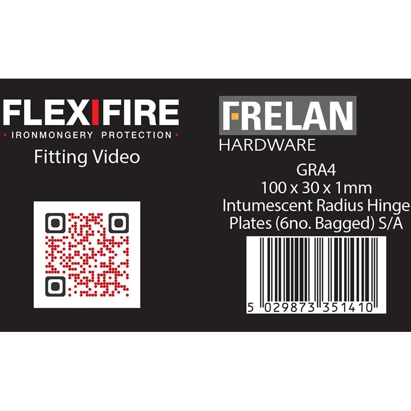 Intumescent Kits for 102mm Radiused Hinges Pack of Six 1mm 30 Minute - GRA4 - Choice Handles