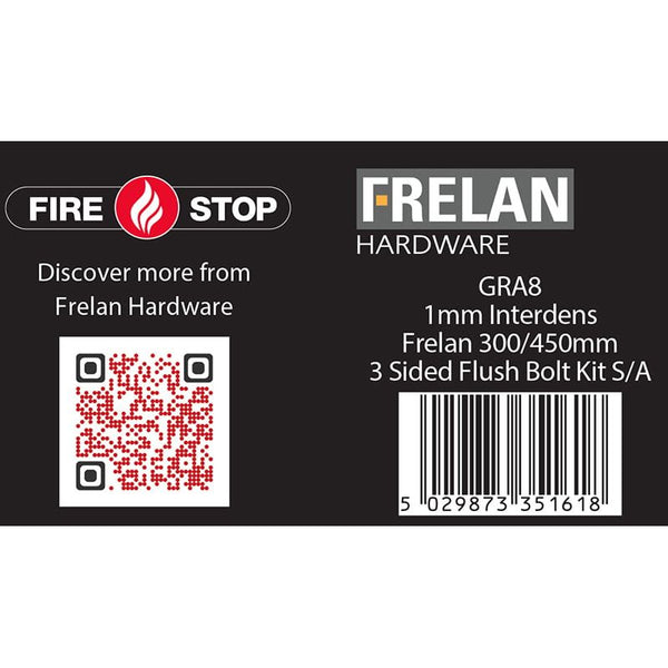 Kit for 300 & 450mm flushbolts 1mm 30 Minute - GRA8 - Choice Handles