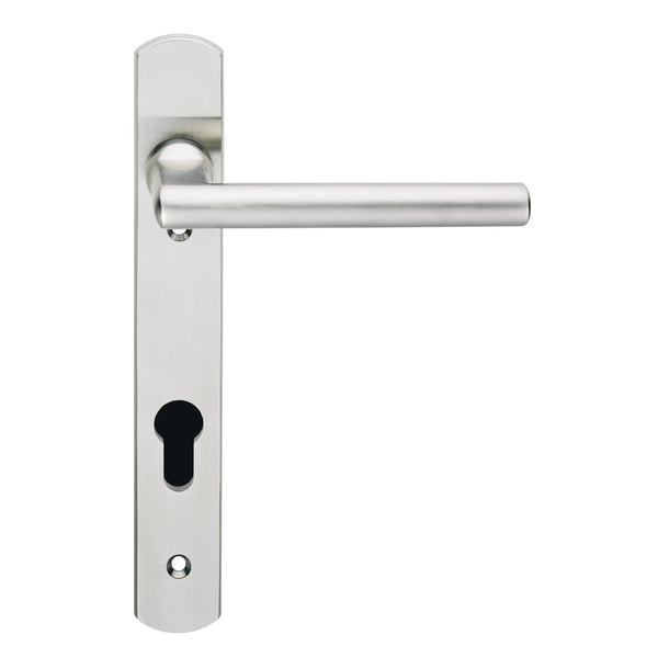 Eurospec - Steelworx 316 Narrow Plate Straight Lever  92mm c/c - Satin Stainless Steel SWNP120/92SSS - Choice Handles