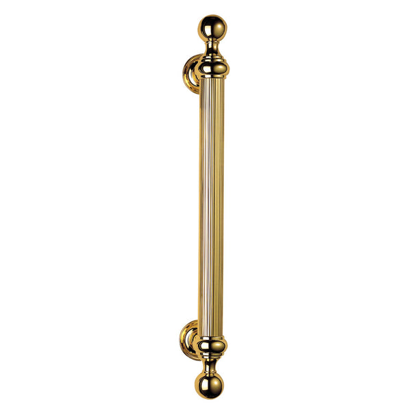 Carlisle Brass - Reeded Grip Pull Handle 494mm - Polished Brass - PF108 - Choice Handles