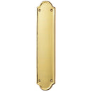 Carlisle Brass - Finger Plate - Shaped End 305mm X 64mm - Polished Brass - DL20 - Choice Handles