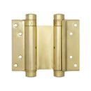 Frelan - 100mm Double Action Spring Hinge (Pair) - Polished Brass - HB3005-4PB - Choice Handles