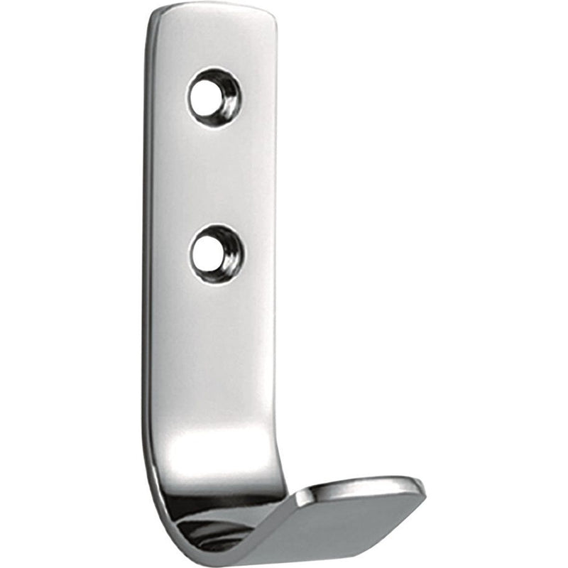 Eurospec - Flat Coat Hook - Satin Stainless Steel - HCH1012SSS - Choice Handles