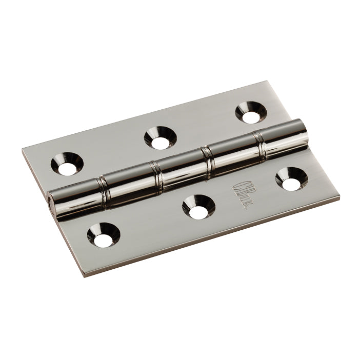 Carlisle Brass - 76mm x 50mm x 2.5mm -Double Phosphor Bronze Washered Butt Hinge - Polished Nickel - HDPBW21PN - (Pair) - Choice Handles