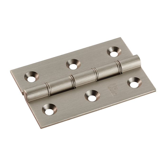 Carlisle Brass - 76mm x 50mm x 2.5mm - Double Phosphor Bronze Washered Butt Hinge - Satin Nickel - HDPBW21SN - (Pair) - Choice Handles