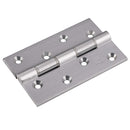 Carlisle Brass - 102mm Double Stainless Steel Washered Brass Butt Hinge - Satin Chrome - HDSSW5SC - (Pair) - Choice Handles