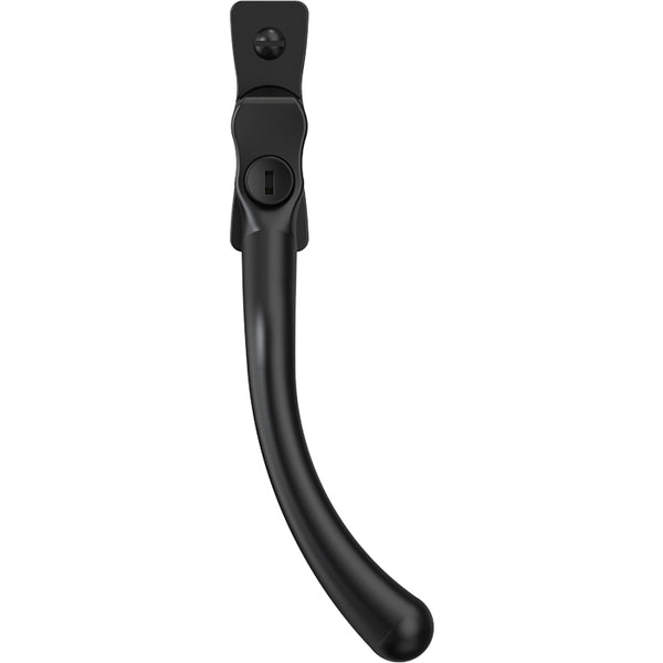 Mila - Heritage Pear Drop Casement Handle Matt Black Right hand - CB700572
