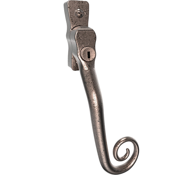 Mila - Heritage Monkey Tail Casement Handle Pewter Patina Right hand - CB700222